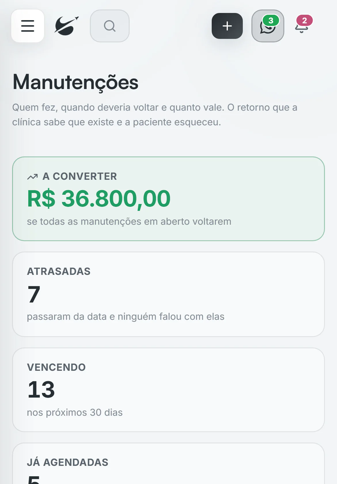 Manutenções na Sidera: quem está na janela de retorno no mês e o valor a converter